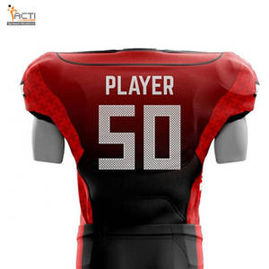 Ropa deportiva, uniforme de fútbol americano de color sólido, uniforme de fútbol americano hecho a medida de secado rápido - Product Image 5