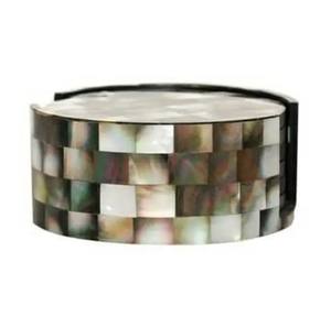 Posavasos de piedra con incrustaciones de hueso, regalo del Día de la madre, juego de posavasos de madera blanca para posavasos de bebidas con pulido - Product Image 6