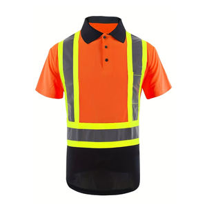 Hot Sale High Visibility Short Sleeve Hi Vis Work Reflective Safety Custom Hi Vis Polo <b>Shirt</b> - Product Image 1