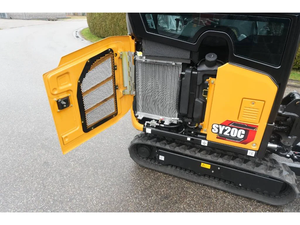 Mini-excavatrice sur chenilles compacte SY20C 5 tonnes avec cabine fermée, moteur, pompe et boîte de vitesses pour travaux agricoles et de construction - Product Image 5