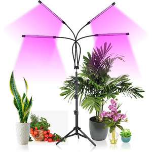 Large 4 Plate Plant Growth LED Strip <b>Light</b> Remote Control <b>Timer</b> Stand COB Chip 3000K Color Temperature Indoor Bloom IP65 - Product Image 2