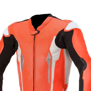 2023 vêtements de sport de course personnalisés de haute qualité OEM en cuir de vachette véritable combinaison de moto pour hommes fabriquée au Pakistan - Product Image 3