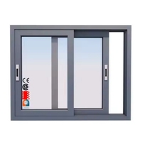 Ventana Corredera Vertical de Aluminio de Diseño Moderno Personalizado para Exteriores, Certificación NFRC AS2047, Ventanas de Vidrio Personalizadas, Aleación de Aluminio
