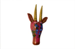 หัววัวทำจากไม้ทำมือที่แขวนติดผนังลวดลายแอบสแตรกไม่เหมือนใครดีไซน์อาร์ตเดคโคสำหรับบ้านไร่และสถานที่ทางจิตวิญญาณ - Product Image 6