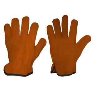 Guantes de seguridad para Conductor de cuero dividido de piel de vaca resistente de alta calidad cómodos resistentes al calor para trabajos de jardín - Product Image 3