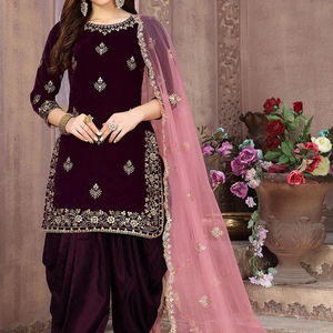 DABKA-bordado elegante de terciopelo para vestido, cuentas de cristal embellecedoras de vestido SALWAR de seda, trabajo para fiesta/boda @ 2022 - Product Image 1