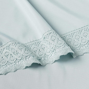 Draps de lit d'hôtel sur mesure de qualité supérieure, 100 % coton et polycoton, style uni, ensemble de literie de luxe personnalisé - Product Image 6
