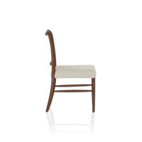 Chaise de salle à manger en rotin naturel de luxe moderne finition marron pour la maison, la cuisine et la salle à manger