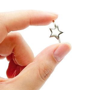 50 pièces 12mm argent étoile métal décoratif renversé papier broche attache - Product Image 3