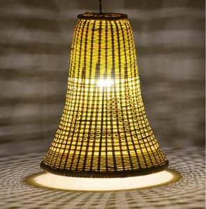 Lámpara colgante de bambú de cúpula hecha a mano, decoración navideña natural para el hogar, sombra de bastón para el hogar, oficina, fábrica, las mejores tarifas, diseño minimalista - Product Image 4