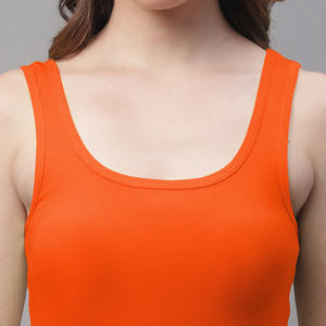 เสื้อกล้ามผ้าคอตตอน/ใยไผ่สำหรับผู้หญิงเสื้อแขนกุดพิมพ์โลโก้ออกแบบได้ตามต้องการดีไซน์ใหม่ล่าสุด2025 - Product Image 5