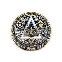 Pièce de défi maçonnique unique avec logo personnalisé en gros