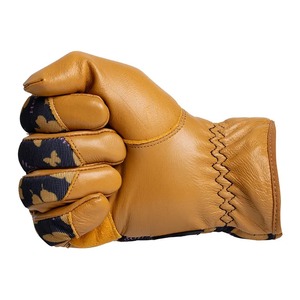Gants d'hiver en cuir véritable pour hommes Doublure en polaire Écran tactile imperméable pour les activités de plein air Cyclisme Conduite - Product Image 5