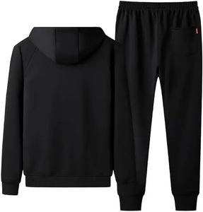 Ensemble survêtement personnalisé pour homme : sweat à capuche uni et pantalon de jogging en molleton – Tenue décontractée et sportive - Product Image 4
