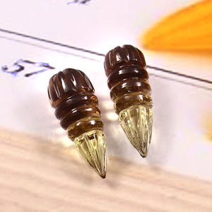 22x8 MM Natural amarillo limón cuarzo piedra preciosa gota tallada a mano par CAMBIO DE Color efecto ZAHARA GEMS producto a granel tamaño a juego - Product Image 3