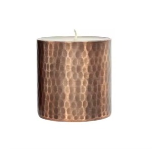 Beautiful Metal Candle Jar Copper Hammered Finished for Home and Wedding Tabletop Decor Round Candle Jar With Lid - Product Image 4