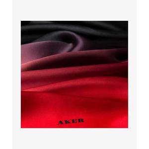 Satin Long Scarf-Custom Digital Print Black Red Gradient Designer Pattern Polyester Spring Winter - Product Image 3