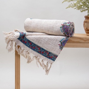 โซฟาผ้าฝ้ายแท้สำหรับห้องนั่งเล่นโซฟาผ้าฝ้ายผสมเนื้อนุ่มพิมพ์ลายดอกไม้ทำจากผ้าฝ้ายแท้100% - Product Image 5