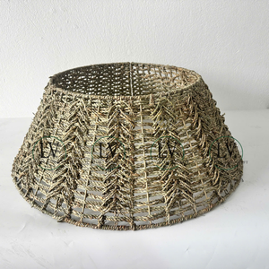 ปลอกคอต้นคริสต์มาสหญ้าทะเลทรงกลมเป็นมิตรกับสิ่งแวดล้อมดีไซน์ใหม่ตกแต่งคริสต์มาสแบบเรียบง่ายขายส่งจากเวียดนาม - Product Image 1