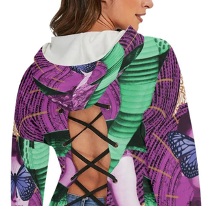 Fabriqué avec un matériau chaud pour l'hiver Sweats à capuche de sublimation pour femmes Pullover de haute qualité Sweats à capuche de sublimation pour femmes pour l'hiver - Product Image 5