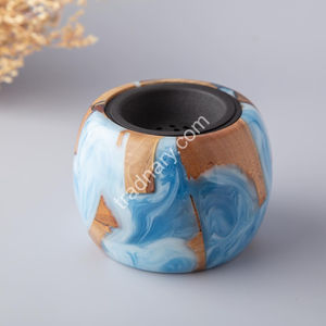 Design personnalisé Bois Résine Bakhoor Brûleur Mubkhar pour Ramadan Mubarak Dernier Bakhoor par Tradnary Exim Pvt Ltd - Product Image 3