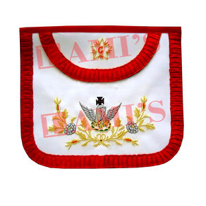 Premium Quality Knight of <b>Rose</b> Croix Degree Apron Custom Made Hand Embroidery Masonic Regalia Apron - Product Image 1