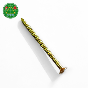 Clavos de acero chapados en amarillo Premium 1-3/8 "x 0,81 Clavos a granel Vástago de tornillo para construcción, carpintería Precios competitivos - Product Image 5