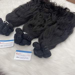 Vente en gros 100% Vietnamien Remy Vierge Extensions de Cheveux Humains 16 Pouces Naturel Ondulé Trame Styling Flash Vente Stock Disponible - Product Image 4