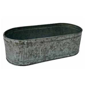 Macetas de flores de hierro galvanizado Vintage con mango de forma ovalada para granja, jardín, guardería, decoración, maceta de propósito - Product Image 3