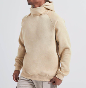 Hiver Haute qualité Beige épais Coton poly polaire surdimensionné Manches raglan Masque intégral pour hommes - Product Image 3