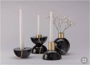 Portavelas de mármol, diferente forma, aspecto moderno, precio al por mayor, portavelas de mármol - Product Image 4