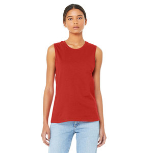 Women's Jersey Muscle Tank Top Custom Quick <b>Drying</b> Athletic Workout Blank Red Tank Tops Gym Muscle Tee Gym Fitness - Product Image 3