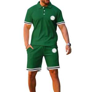 Conjunto de camiseta y pantalones cortos de algodón 100% para hombres y mujeres Unisex-Cierre de cintura elástica Summer Comfort - Product Image 4