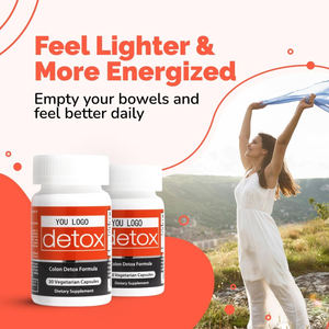 Capsules végétariennes sans gluten de haute qualité 30 Capsules détox pour le nettoyage du côlon pour favoriser la perte de poids et la santé intestinale - Product Image 3