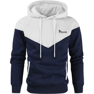 Sweat à capuche personnalisable brodé, style streetwear oversize, design color block, tissu en coton lourd 300 GSM, unisexe, décontracté - Product Image 5