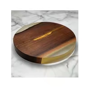 Organizador de utensilios de cocina ecológico para servidor Lazy Susan de resina de madera recién llegado para restaurantes de bodas precio - Product Image 4