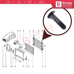 Soporte de Fijación para Radiador BSP973, Clip de Montaje 214450001R para Duster Dokker Lodgy - Product Image 5