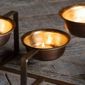 Proveedor directo de fábrica, decoración de mesa única, tarro y portavelas, acabado de hormigón, portavelas grandes Vintage de Metal - Product Image 3