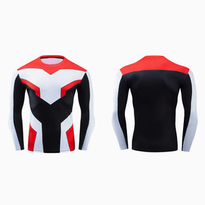 Wholesale Price Quick Dry Rash <b>Guard</b> Diving Sets for Men 100% Cotton Gym Shirt Polyester Fabric Printing Clothing <b>Letter</b> Pattern - Product Image 4