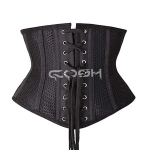 Corset amincissant en maille noire personnalisé OEM/ODM pour femmes, ajustable - Product Image 6