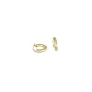 Aros ovalados de plata chapados en oro de 18kt hechos en Italia de alta calidad joven para ser mujeres con un look completo todos los días - Product Image 2
