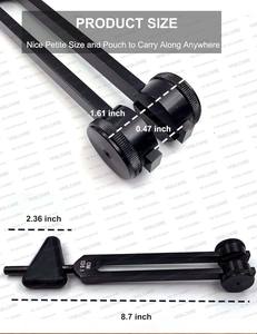 Juego de Diapasones OM de 136.1 Hz con Mazo, Acero Inoxidable y Aluminio con Recubrimiento Negro, Herramienta de Sanación por Sonido de Vaslcare - Product Image 5