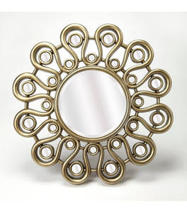 Miroir mural en métal au design unique en laiton AK avec miroir mural moderne tendance fini noir pour décoration murale/article de décoration de restaurant - Product Image 2