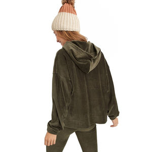 High Quality Breathable Custom Logo <b>Velour</b> & Cotton Fleece Women's Tracksuit Stylish Autumn Season <b>Hoodies</b> Hooded Collar - Product Image 6