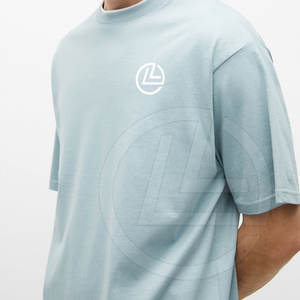 Camiseta de manga corta de gran tamaño de inspiración vintage para hombre, 100% de lona de algodón, ligera y transpirable, estilo de calle con dobladillo de palangre - Product Image 5