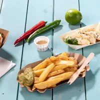 Gobelets de dégustation en papier blanc jetables mini 35 ml (1,25 oz) pour échantillons de sauce, empilables - 5000 pièces/carton