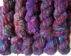 Hilo de seda reciclada, a un precio favorable, plancolorsarisilkyarn disponible, sin teñir - Product Image 3
