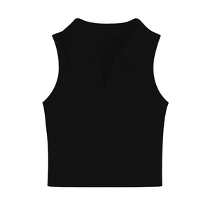 Top Corto Acinturado de Mujer, Tejido Elástico, Transpirable, de Punto, al por Mayor, Proveedor OEM ODM, Ropa de Verano Ligera y Moderna - Product Image 1