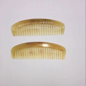SHEEP NATURAL CUSTOMIZED HANDMADE HORN <b>COMB</b> with Fine and <b>Wide</b> Teeth Handmade Buffalo Horn <b>Comb</b> for Hair Styling - Product Image 1