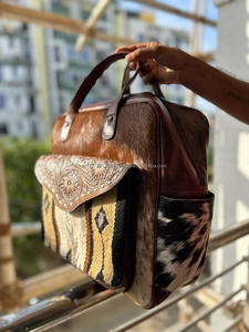 Nouveau élégant mode chaude véritable sacs à dos en cuir de fourrure de vachette usiné à la main élégant sculpture sacs à dos en cuir sacs à dos de Style occidental - Product Image 5